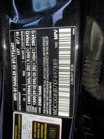 2019 MERCEDES-BENZ GLC 63 4MA WDC0G8JB7KF497889