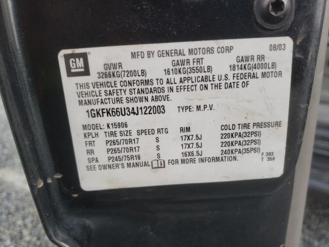 1GKFK66U34J122003 GMC Yukon