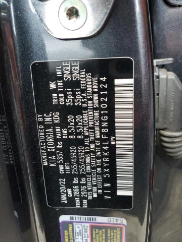 5XYRK4LF8NG102124 KIA SORENTO SX