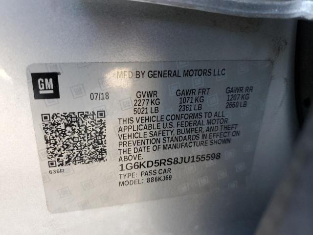 1G6KD5RS8JU155598 Cadillac CT6 LUXURY