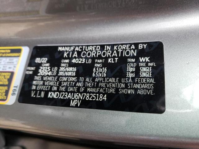 KNDJ23AU6N7825184 KIA SOUL LX