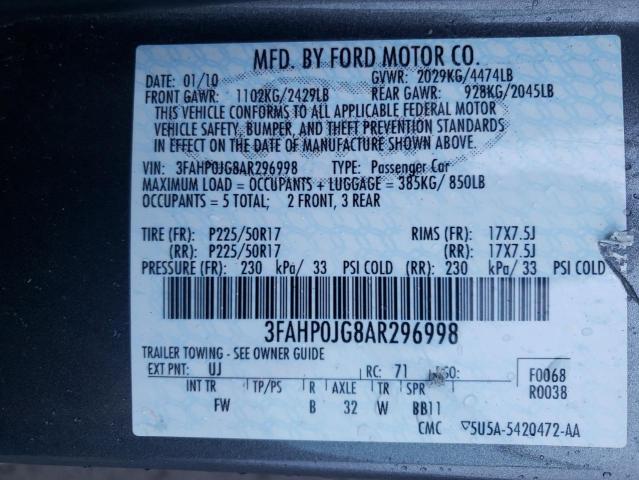 2010 FORD FUSION SEL