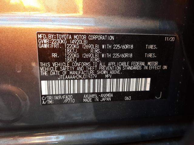 2021 TOYOTA VENZA LE - JTEAAAAH2MJ019379