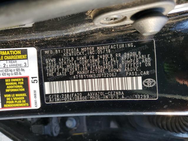 2018 TOYOTA CAMRY L - 4T1B11HK5JU122067