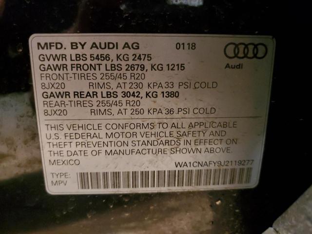 2018 AUDI Q5 PRESTIG - WA1CNAFY9J2119277