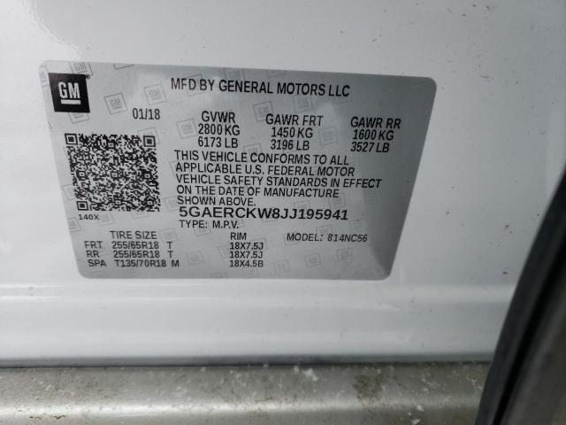 2018 BUICK ENCLAVE PR - 5GAERCKW8JJ195941