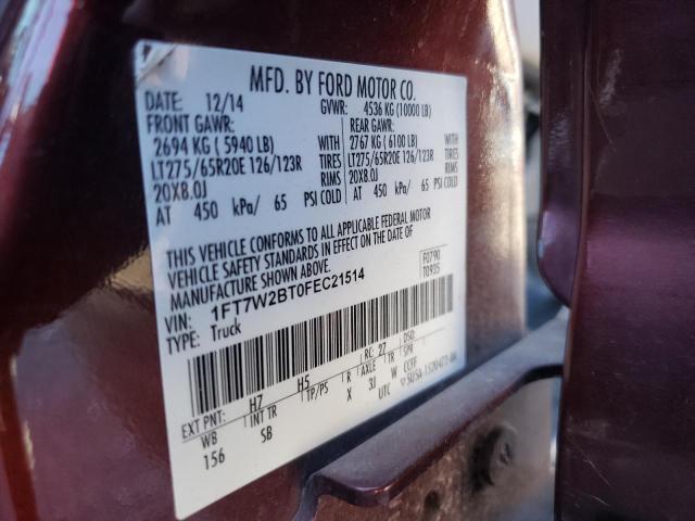 2015 FORD F250 SUPER - 1FT7W2BT0FEC21514