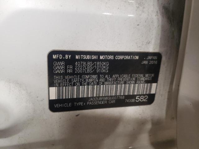 2016 MITSUBISHI LANCER GT JA32U8FW6GU007768