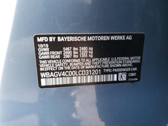 2020 BMW 840XI - WBAGV4C00LCD31201