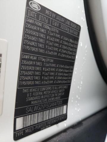 SALWG2VF5GA647005 Land Rover RANGEROVER