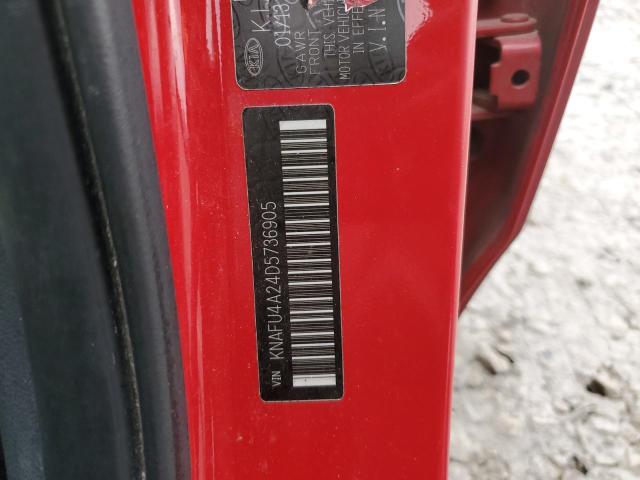 KNAFU4A24D5736905 KIA FORTE EX