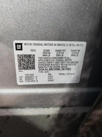 3GKALMEV0ML367582 GMC Terrain Sle