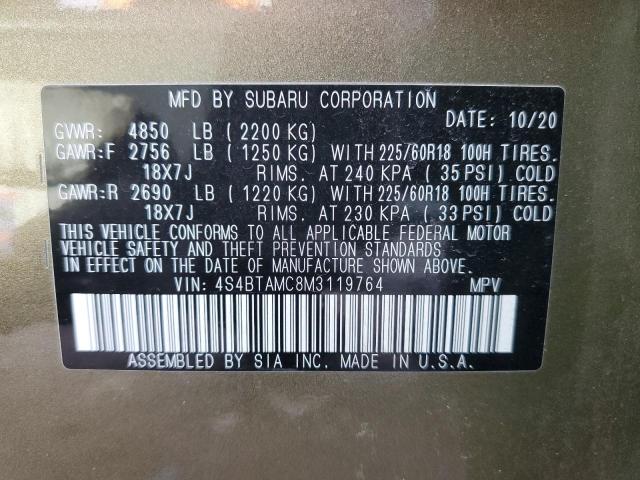 2021 SUBARU OUTBACK LI - 4S4BTAMC8M3119764