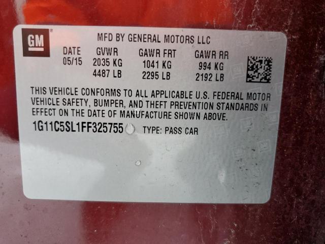 2015 CHEVROLET MALIBU 1LT 1G11C5SL1FF325755