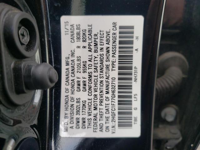 2016 HONDA CIVIC EXL - 2HGFC1F77GH632710