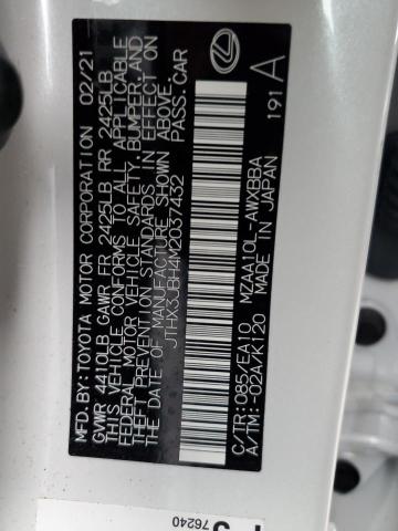 2021 LEXUS UX 200 JTHX3JBH4M2037432