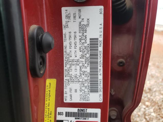 2015 TOYOTA TACOMA DOU - 5TFJX4GN4FX037402