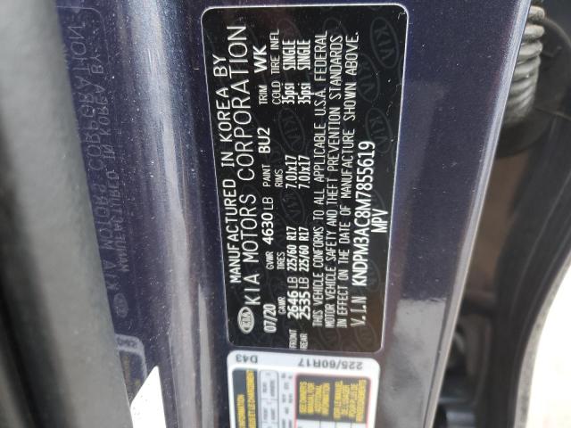 KNDPM3AC8M7855619 KIA Sportage Lx