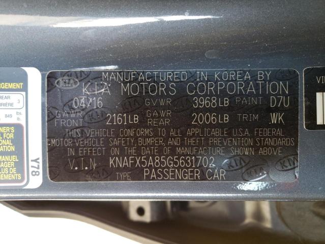 2016 KIA FORTE EX - KNAFX5A85G5631702