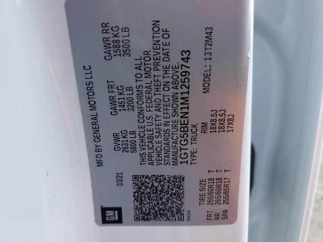 2021 GMC CANYON ELE 1GTG5BEN1M1259743