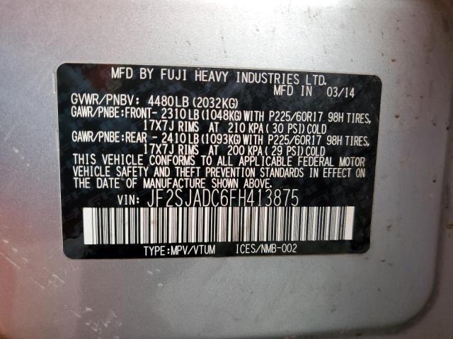 2015 SUBARU FORESTER 2 - JF2SJADC6FH413875