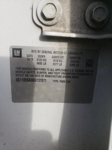 2016 CHEVROLET IMPALA LT 2G1105SA9G9131511