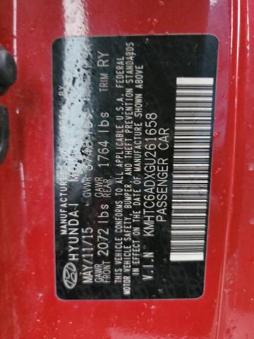 2016 HYUNDAI VELOSTER - KMHTC6ADXGU261658