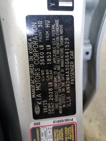 KNADM4A30G6641529 KIA RIO LX
