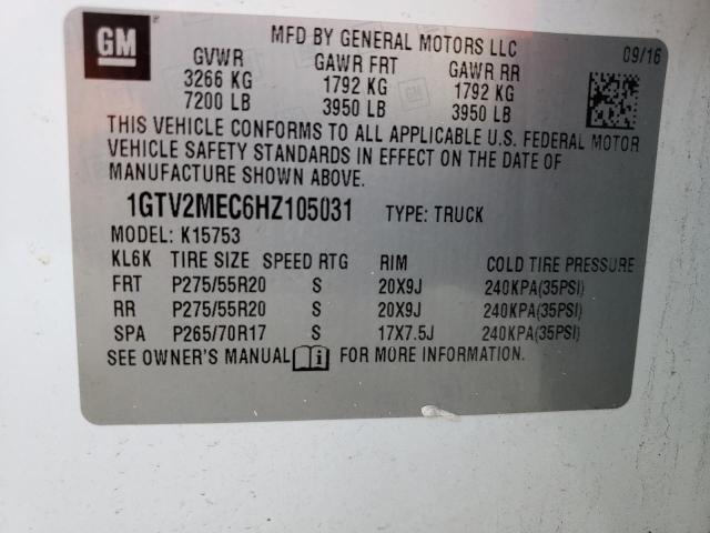 1GTV2MEC6HZ105031 GMC Sierra K1500 Sle