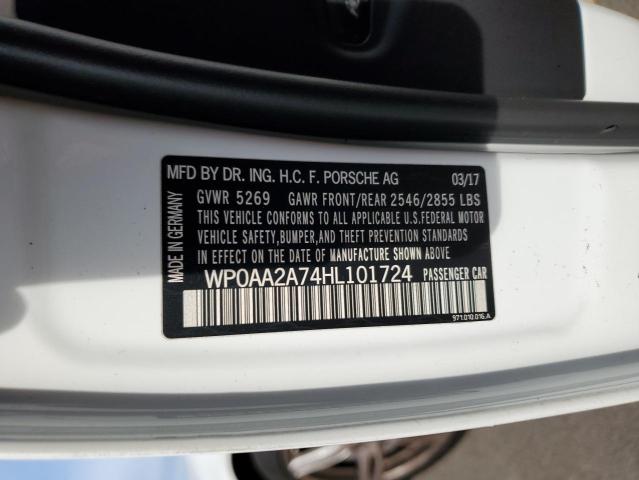 2017 PORSCHE PANAMERA WP0AA2A74HL101724