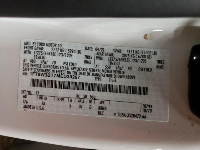 2021 FORD F350 SUPER 1FT8W3BT7MED30267