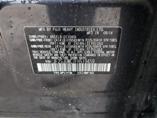 JF2SJGWC7FH519459 Subaru Forester 2.0xt Touring