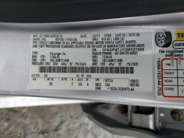 2016 FORD FIESTA S 3FADP4TJ1GM127488