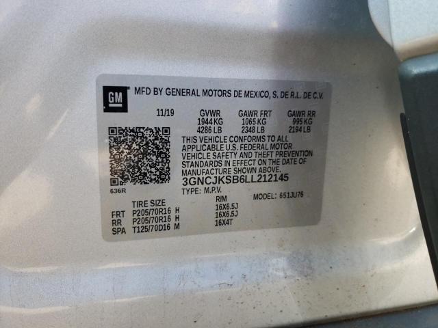 2020 CHEVROLET TRAX LS - 3GNCJKSB6LL212145