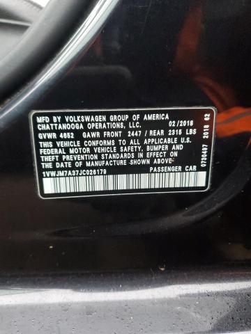 2018 VOLKSWAGEN PASSAT GT - 1VWJM7A37JC026179