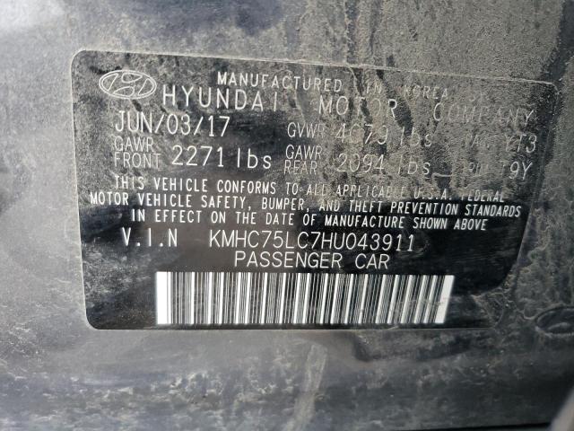 2017 HYUNDAI IONIQ SEL - KMHC75LC7HU043911