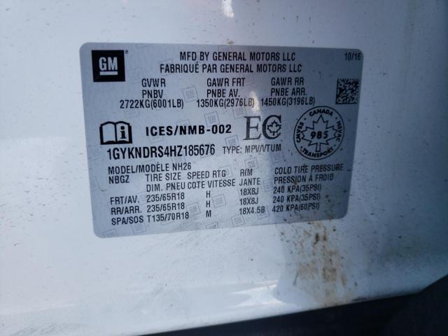 1GYKNDRS4HZ185676 Cadillac XT5 LUXURY