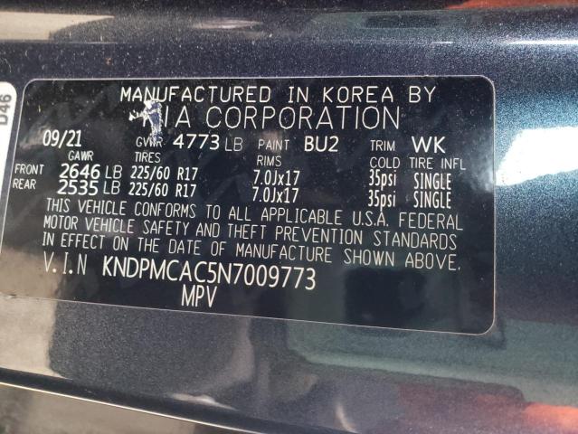 KNDPMCAC5N7009773 KIA Sportage Lx