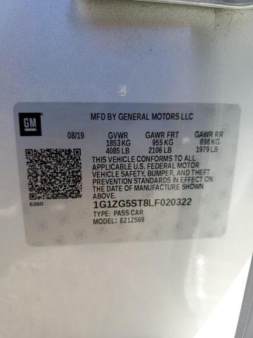 2020 CHEVROLET MALIBU RS 1G1ZG5ST8LF020322