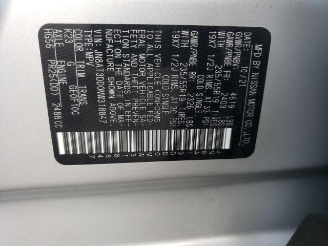 2021 NISSAN ROGUE PLAT JN8AT3DD0MW318847