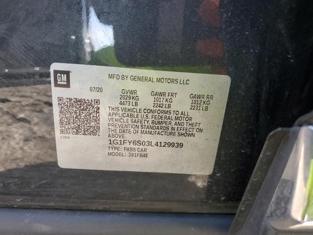 2020 CHEVROLET BOLT EV LT - 1G1FY6S03L4129939