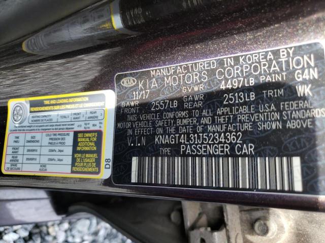 KNAGT4L31J5234362 KIA Optima