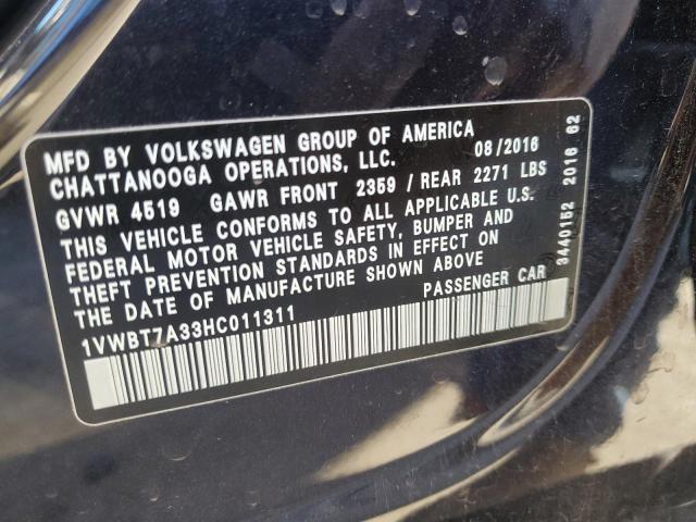 2017 VOLKSWAGEN PASSAT SE - 1VWBT7A33HC011311