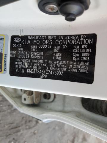 KNDJT2A64C7475902 KIA SOUL +