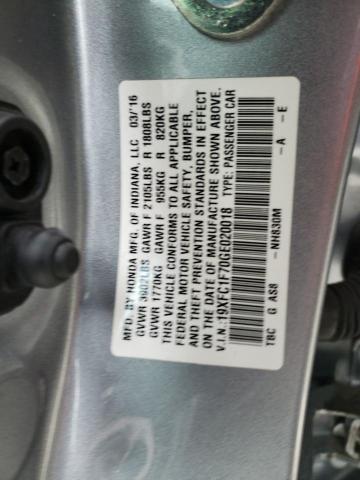 2016 HONDA CIVIC EXL - 19XFC1F70GE020018