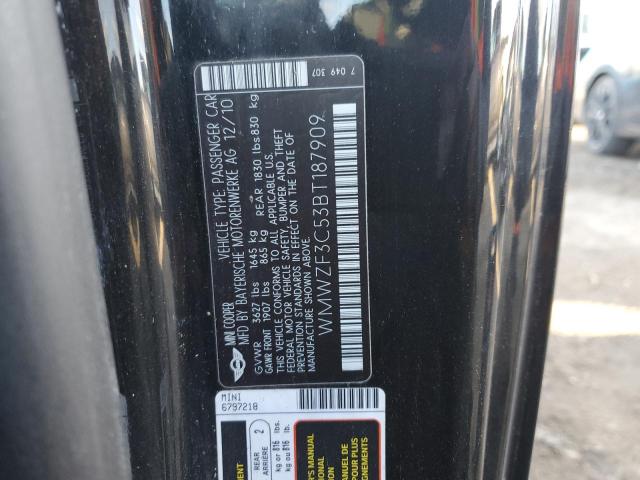 WMWZF3C53BT187909 Mini Cooper