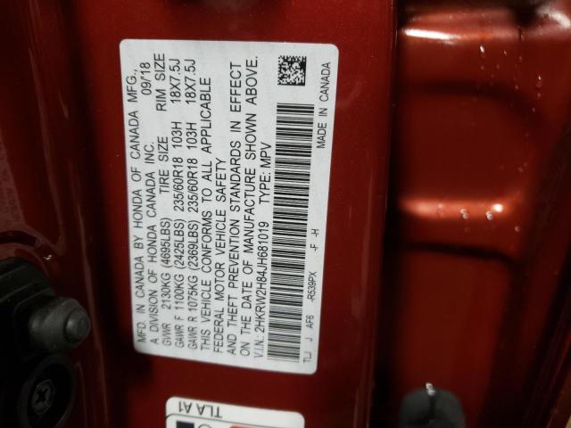 2018 HONDA CR-V EXL - 2HKRW2H84JH681019