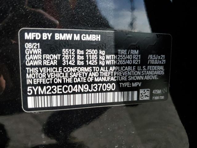 2022 BMW X4 M 5YM23EC04N9J37090