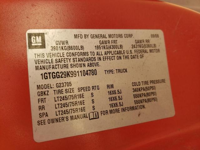 1GTGG29K991104780 GMC Savana
