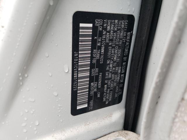 JN1BJ1CV8MW316223 Nissan Rogue Sport Sl